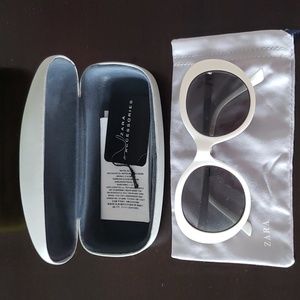 Zara white frame sunglasses